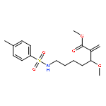 Heptanoic acid, 3-methoxy-2-methylene-7-[[(4-methylphenyl)sulfonyl]amino]-, methyl ester