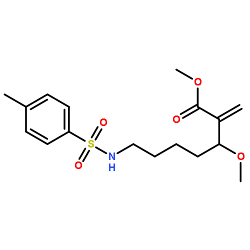 Heptanoic acid, 3-methoxy-2-methylene-7-[[(4-methylphenyl)sulfonyl]amino]-, methyl ester