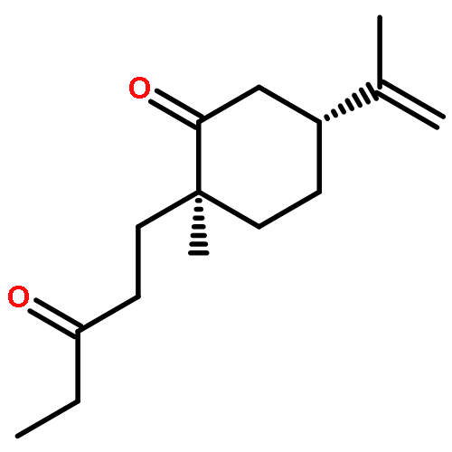 Cyclohexanone, 2-methyl-5-(1-methylethenyl)-2-(3-oxopentyl)-, (2S,5R)-