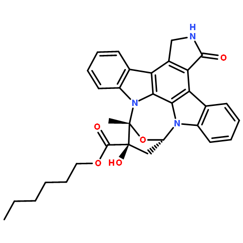 9,12-Epoxy-1H-diindolo[1,2,3-fg:3',2',1'-kl]pyrrolo[3,4-i][1,6]benzodiazocine-10-carboxylicacid, 2,3,9,10,11,12-hexahydro-10-hydroxy-9-methyl-1-oxo-, hexyl ester,(9R,10S,12S)-