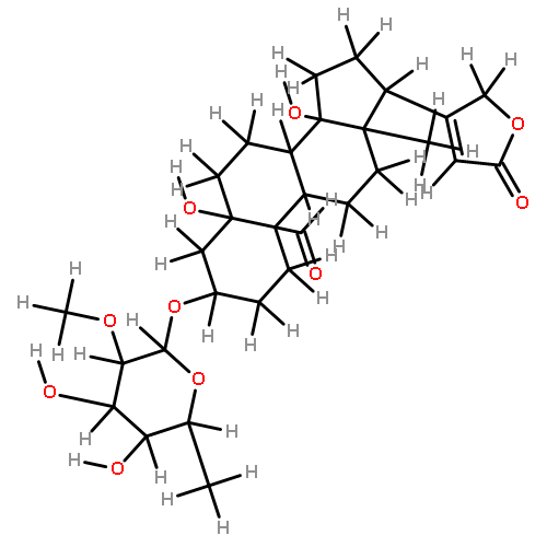 strophanthidin-3-O-beta-D-(6-deoxy-2-O-methyl)-glucopyranoside