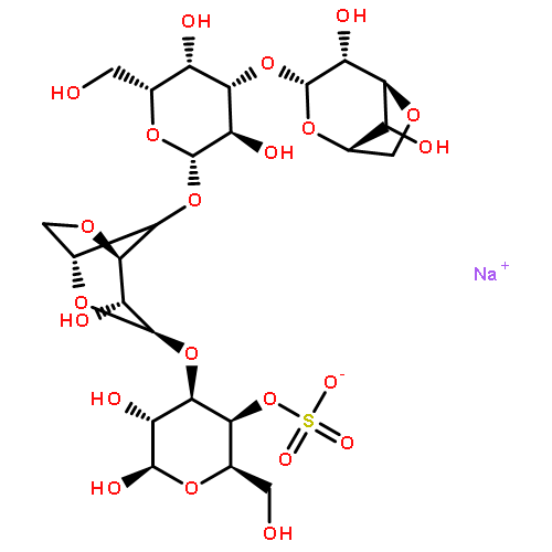 D-Galactose,O-3,6-anhydro-a-D-galactopyranosyl-(1®3)-O-b-D-galactopyranosyl-(1®4)-O-3,6-anhydro-a-D-galactopyranosyl-(1®3)-, 4-(hydrogen sulfate), monosodium salt (9CI)