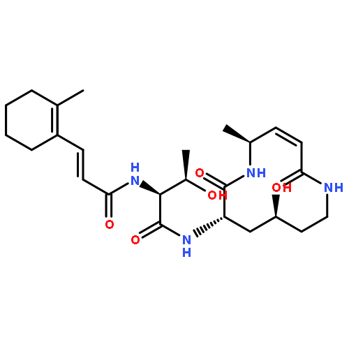 2,4-Dodecadienamide,N-[(1S,2R)-2-hydroxy-1-[[[(3E,5S,8S,10S)-10-hydroxy-5-methyl-2,7-dioxo-1,6-diazacyclododec-3-en-8-yl]amino]carbonyl]propyl]-,(2E,4E)-