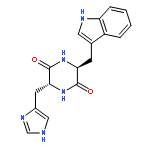 2,5-Piperazinedione, 3-(1H-imidazol-4-ylmethyl)-6-(1H-indol-3-ylmethyl)-, (3R-trans)-