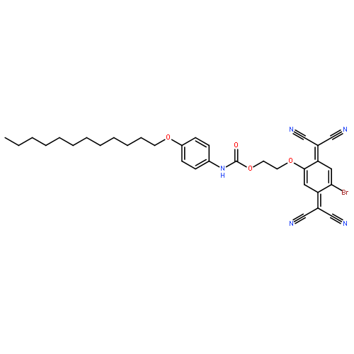 Carbamic acid, [4-(dodecyloxy)phenyl]-,2-[[4-bromo-3,6-bis(dicyanomethylene)-1,4-cyclohexadien-1-yl]oxy]ethylester