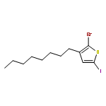 2-Bromo-5-iodo-3-n-octylthiophene (stabilized with Copper chip)