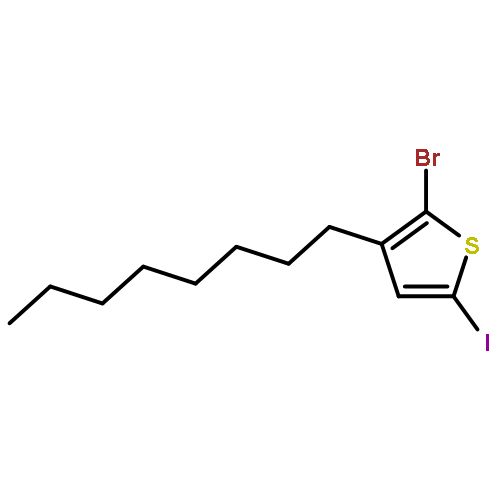 2-Bromo-5-iodo-3-n-octylthiophene (stabilized with Copper chip)