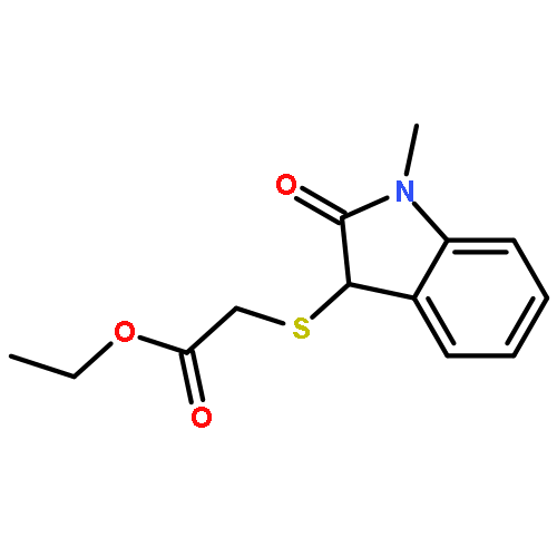 Acetic acid, [(2,3-dihydro-1-methyl-2-oxo-1H-indol-3-yl)thio]-, ethyl ester