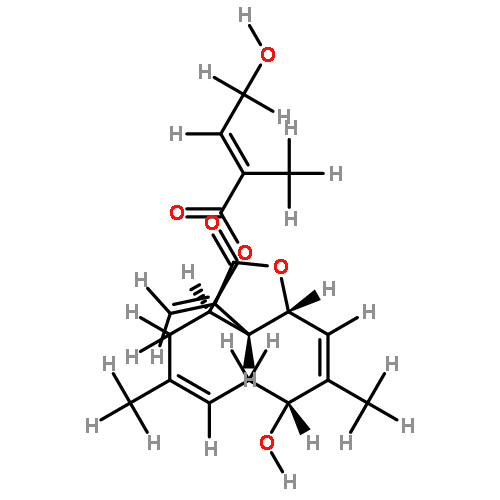 (1E,3beta,4E,6alpha,7beta,8beta)-3-hydroxy-8-[(4-hydroxytigloyl)oxy]germacra-1(10),4,11(13)-trieno-12,6-lactone