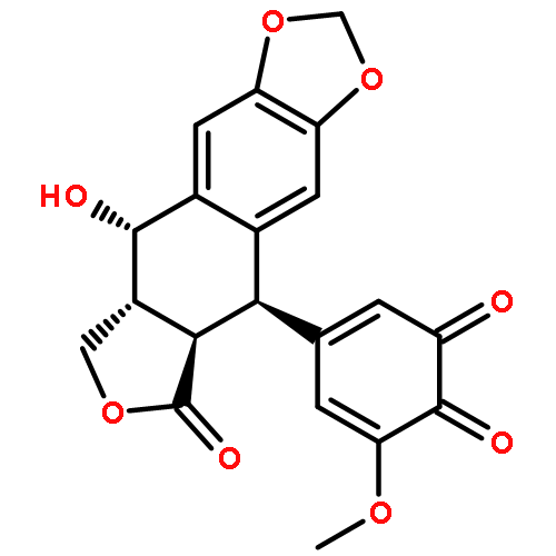 3,5-Cyclohexadiene-1,2-dione,5-[(5R,5aR,8aR,9S)-5,5a,6,8,8a,9-hexahydro-9-hydroxy-6-oxofuro[3',4':6,7]naphtho[2,3-d]-1,3-dioxol-5-yl]-3-methoxy-