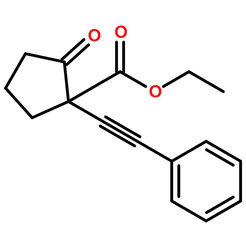 Cyclopentanecarboxylic acid, 2-oxo-1-(phenylethynyl)-, ethyl ester