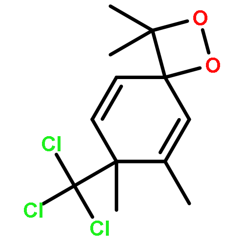 1,2-Dioxaspiro[3.5]nona-5,8-diene, 3,3,6,7-tetramethyl-7-(trichloromethyl)-