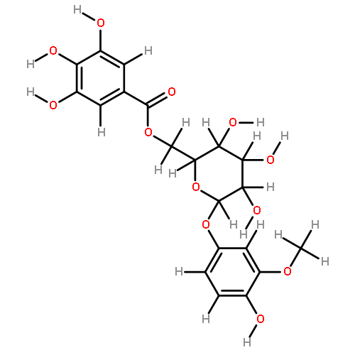 1-O-(3-methoxy-4-hydroxyphenyl)-6-O-galloyl-beta-D-glucopyranoside