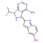 (2e)-2-(4-amino-1-propan-2-yl-2h-pyrazolo[3,4-d]pyrimidin-3-ylidene)indol-5-ol