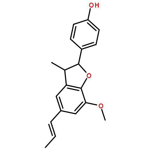 (2R,3R)-2,3-dihydro-2-(4-hydroxyphenyl)-7-methoxy-3-methyl-5-(E)-propenylbenzofuran