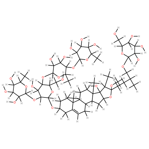 (25R)-26-[(beta-D-glucopyranosyl)oxy]-17alpha-hydroxy-22alpha-methoxyfurost-5-en-3beta-yl alpha-L-rhamnopyranosyl-(1->2)-[alpha-L-rhamnopyranosyl-(1->4)-alpha-L-rhamnopyranosyl-(1->4)]-beta-D-glucopyranoside