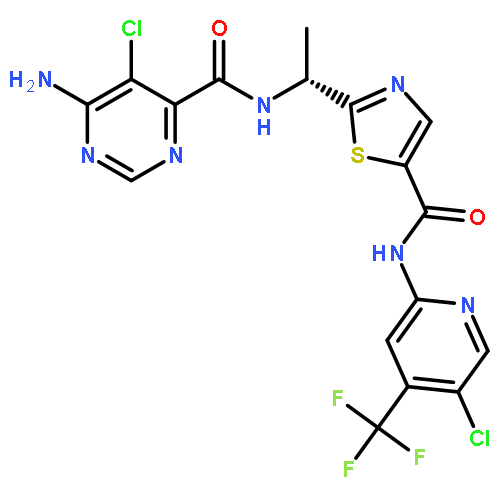 2-[(1R)-1-[(6-AMINO-5-CHLOROPYRIMIDINE-4-CARBONYL)AMINO]ETHYL]-N-[5-CHLORO-4-(TRIFLUOROMETHYL)PYRIDIN-2-YL]-1,3-THIAZOLE-5-CARBOXAMIDE