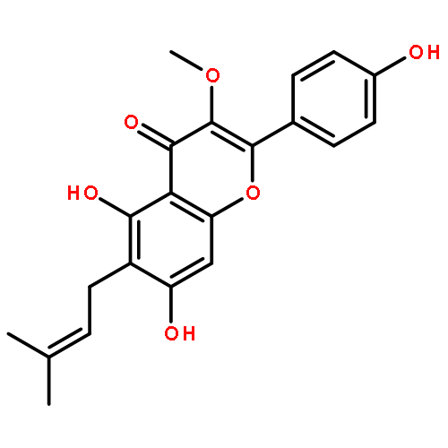 4H-1-Benzopyran-4-one,5,7-dihydroxy-2-(4-hydroxyphenyl)-3-methoxy-6-(3-methyl-2-buten-1-yl)-