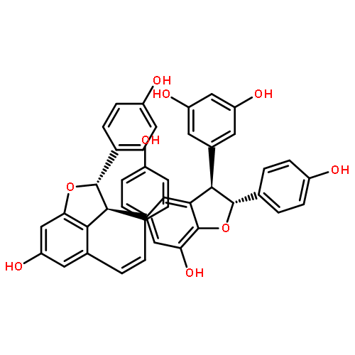 [3,4'-Bibenzofuran]-6,6'-diol,3'-(3,5-dihydroxyphenyl)-2,2',3,3'-tetrahydro-2,2'-bis(4-hydroxyphenyl)-4-[(1E)-2-(4-hydroxyphenyl)ethenyl]-,(2S,2'R,3S,3'R)-