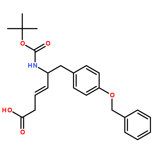 3-Hexenoic acid, 5-[[(1,1-dimethylethoxy)carbonyl]amino]-6-[4-(phenylmethoxy)phenyl]-, (E)-(±)-