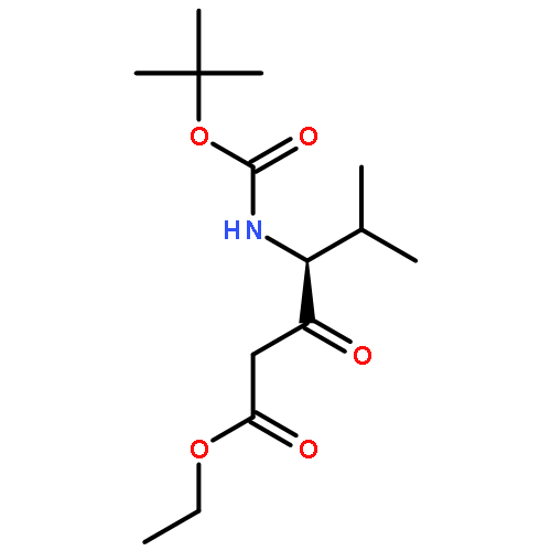 Hexanoic acid, 4-[[(1,1-dimethylethoxy)carbonyl]amino]-5-methyl-3-oxo-, ethyl ester, (S)-