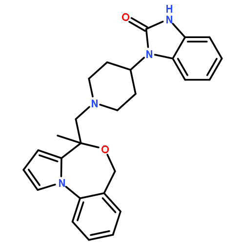 2H-Benzimidazol-2-one,1,3-dihydro-1-[1-[(4-methyl-4H,6H-pyrrolo[1,2-a][4,1]benzoxazepin-4-yl)methyl]-4-piperidinyl]-