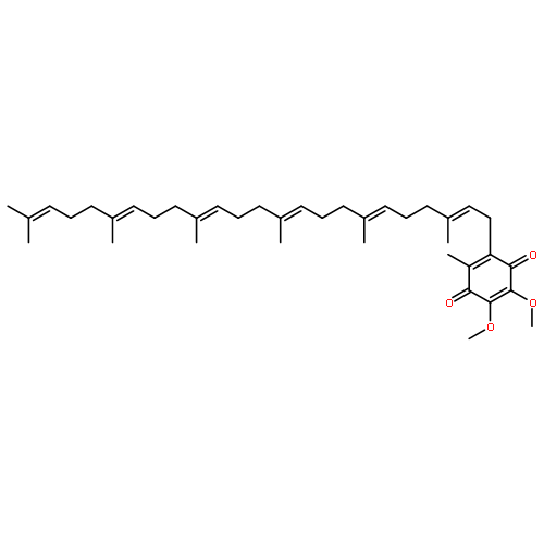 2,5-Cyclohexadiene-1,4-dione,2-[(2E,6E,10E,14E,18E)-3,7,11,15,19,23-hexamethyl-2,6,10,14,18,22-tetracosahexaen-1-yl]-5,6-dimethoxy-3-methyl-