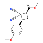 Cyclobutanecarboxylic acid, 2,2-dicyano-3-(4-methoxyphenyl)-, methyl ester, cis-