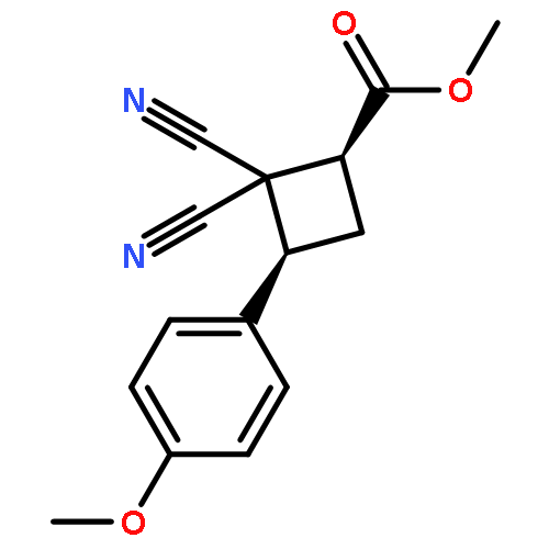 Cyclobutanecarboxylic acid, 2,2-dicyano-3-(4-methoxyphenyl)-, methyl ester, cis-