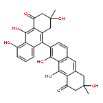 [2,9'-Bianthracene]-4',8(1'H,5H)-dione,2',3',6,7-tetrahydro-1,2',5',6,9,10'-hexahydroxy-2',6-dimethyl-, (2S,2'S,6S)-