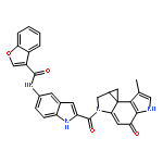 2-Benzofurancarboxamide,N-[2-[[(7bR,8aS)-4,5,8,8a-tetrahydro-7-methyl-4-oxocyclopropa[c]pyrrolo[3,2-e]indol-2(1H)-yl]carbonyl]-1H-indol-5-yl]-