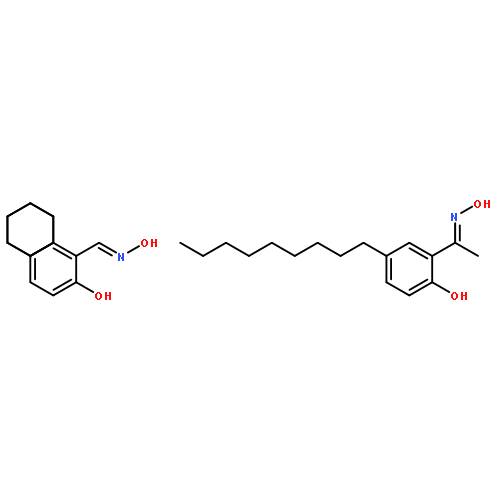 (1E)-5-dodecyl-2-hydroxy-benzaldehyde oxime; 1-(2-hydroxy-5-nonyl-phenyl)ethanone oxime