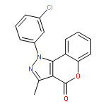 [1]Benzopyrano[4,3-c]pyrazol-4(1H)-one, 1-(3-chlorophenyl)-3-methyl-