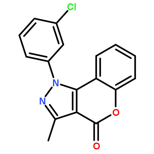 [1]Benzopyrano[4,3-c]pyrazol-4(1H)-one, 1-(3-chlorophenyl)-3-methyl-