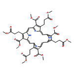 21H,23H-Porphine-2,7,12,17-tetrapropanoic acid, 3,8,13,18-tetrakis(methoxycarbonyl)-, tetramethyl ester