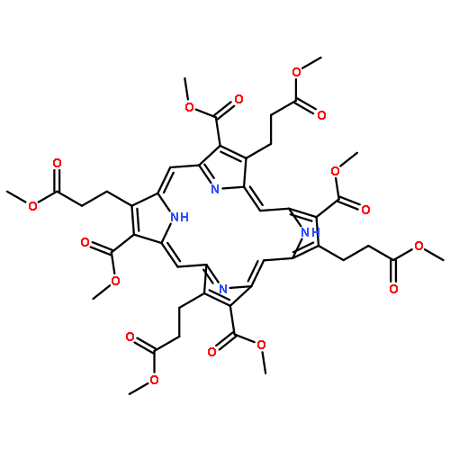 21H,23H-Porphine-2,7,12,17-tetrapropanoic acid, 3,8,13,18-tetrakis(methoxycarbonyl)-, tetramethyl ester