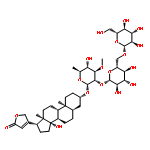 Card-20(22)-enolide,3-[(O-b-D-glucopyranosyl-(1®6)-O-b-D-glucopyranosyl-(1®2)-6-deoxy-3-O-methyl-a-L-glucopyranosyl)oxy]-14-hydroxy-, (3b,5b)- (9CI)