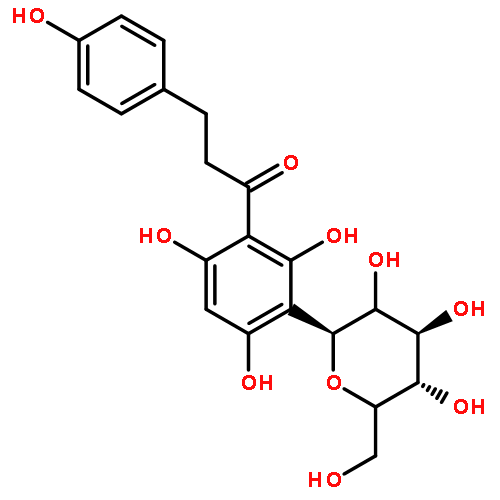 1-Propanone, 1-(3-b-D-glucopyranosyl-2,4,6-trihydroxyphenyl)-3-(4-hydroxyphenyl)-