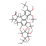 (5aR)-10-beta-D-Glucopyranosyloxy-5t-(4-hydroxy-3,5-dimethoxy-phenyl)-(5ar,8at)-5,8,8a,9-tetrahydro-5aH-furo[3',4';6,7]naphtho[2,3-d][1,3]dioxol-6-on