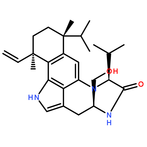 6H-Benzo[g][1,4]diazonino[7,6,5-cd]indol-6-one,13-ethenyl-1,3,4,5,7,8,10,11,12,13-decahydro-4-(hydroxymethyl)-8,10,13-trimethyl-7,10-bis(1-methylethyl)-,(4S,7S,10R,13R)- (9CI)