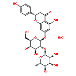 (2S)-5-hydroxy-2-(4-hydroxyphenyl)-4-oxo-3,4-dihydro-2H-chromen-7-yl 2-O-(6-deoxy-alpha-L-mannopyranosyl)-beta-D-glucopyranoside hydrate