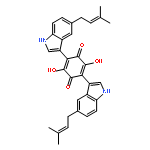 2,5-Cyclohexadiene-1,4-dione,2,5-dihydroxy-3,6-bis[5-(3-methyl-2-buten-1-yl)-1H-indol-3-yl]-