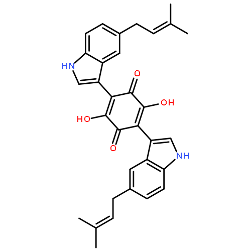 2,5-Cyclohexadiene-1,4-dione,2,5-dihydroxy-3,6-bis[5-(3-methyl-2-buten-1-yl)-1H-indol-3-yl]-