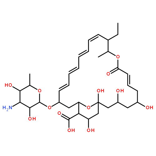 10,27-Dioxabicyclo[21.3.1]heptacosa-7,13,15,17,19-pentaene-24-carboxylicacid, 21-[(3-amino-3,6-dideoxy-b-D-mannopyranosyl)oxy]-12-ethyl-1,3,5,25-tetrahydroxy-11-methyl-9-oxo-,(1R,3S,5S,7E,11R,12S,13E,15E,17E,19E,21R,23S,24R,25S)-