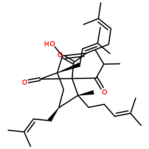 Bicyclo[3.3.1]non-3-ene-2,9-dione,4-hydroxy-6-methyl-1,3,7-tris(3-methyl-2-buten-1-yl)-5-(2-methyl-1-oxopropyl)-6-(4-methyl-3-penten-1-yl)-,(1R,5S,6R,7S)-