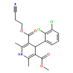 4-(2,3-Dichloro-phenyl)-2,6-dimethyl-1,4-dihydro-pyridine-3,5-dicarboxylic acid 3-(2-cyano-ethyl) ester 5-methyl ester