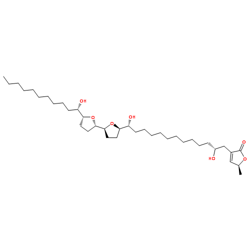 2(5H)-Furanone,3-[(2R,13R)-2,13-dihydroxy-13-[(2S,2'S,5R,5'R)-octahydro-5'-[(1S)-1-hydroxyundecyl][2,2'-bifuran]-5-yl]tridecyl]-5-methyl-,(5S)-