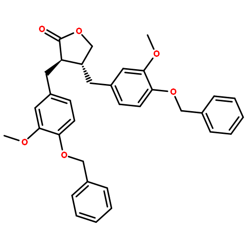 2(3H)-Furanone, dihydro-3,4-bis[[3-methoxy-4-(phenylmethoxy)phenyl]methyl]-, (3R-trans)-