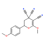 4H-Pyran-3,4,4-tricarbonitrile, 5,6-dihydro-2-methoxy-6-(4-methoxyphenyl)-