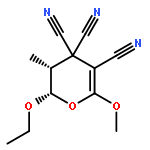 4H-Pyran-3,4,4-tricarbonitrile, 6-ethoxy-5,6-dihydro-2-methoxy-5-methyl-, cis-